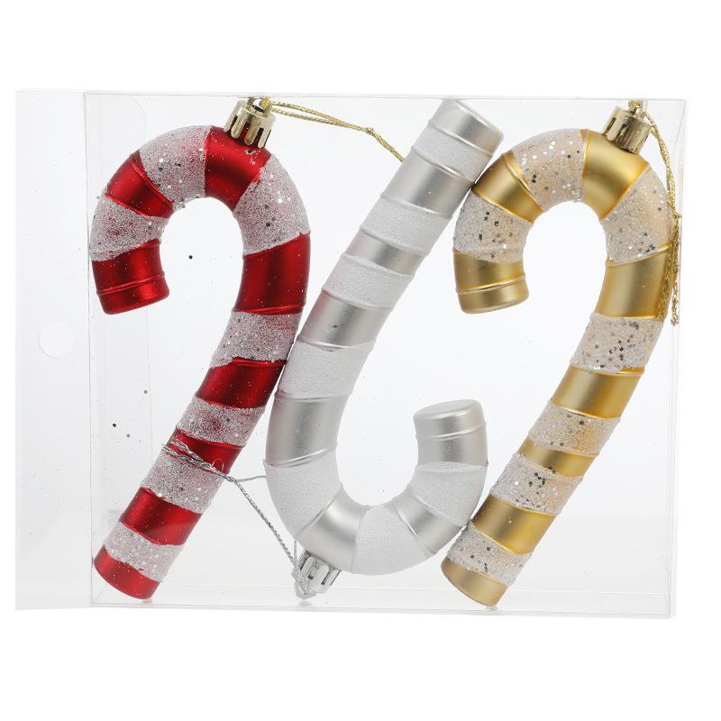 Hand-Painted Flat Candy Christmas Tree Ornament Set