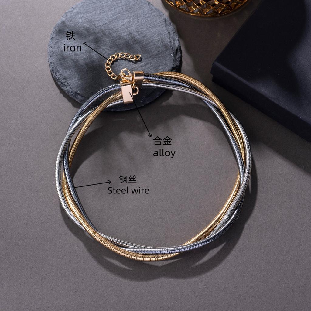 Punk Hip-Hop Stil Übertriebene Spiralkette für Frauen Einfache Feiertagsparty Schmuckaccessoires