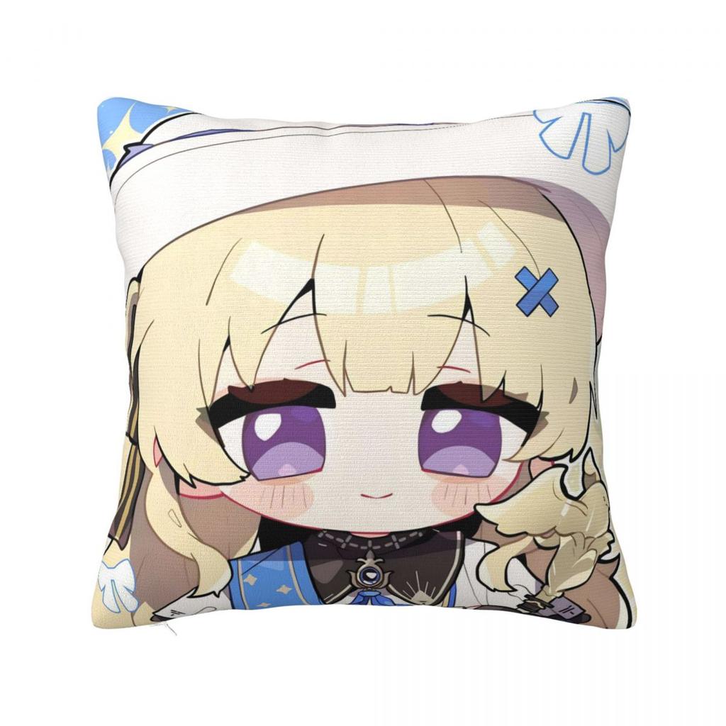 Pillow Case Cute Q Version Wuthering Waves Rinascita Phoebe Zani Square Pillow Cover Kawaii Cushion Cover Car Home Decorative