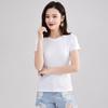 T-shirt a maniche corte a righe stile coreano da indossare sotto girocollo primavera da donna Ins moda donna top ampio taglia grande