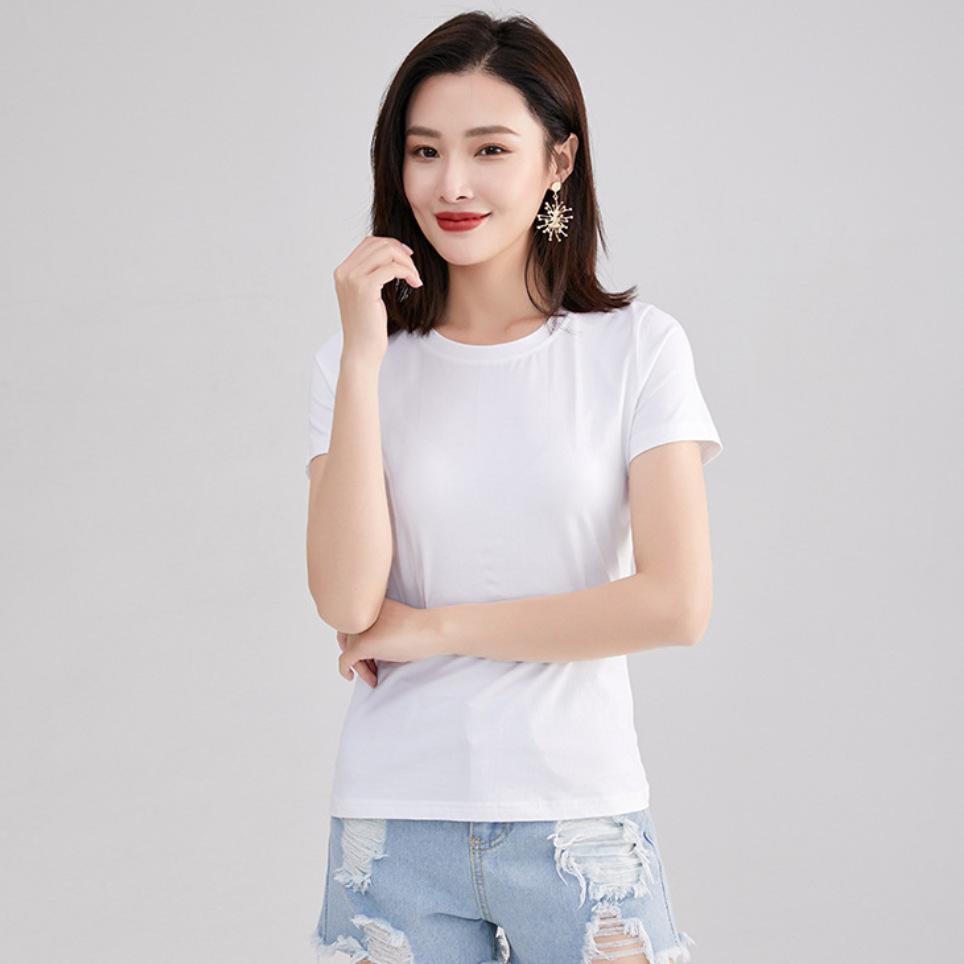 T-shirt a maniche corte a righe stile coreano da indossare sotto girocollo primavera da donna Ins moda donna top ampio taglia grande