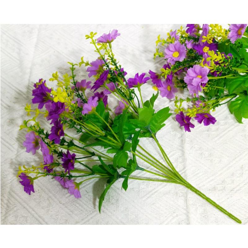 22*33CM One Bouquet 7Branch 28 Head Silk Daisy Artificial Decorative Flower DIY Wedding Floral Arrangement Home Room Table Decor