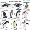 Polar Wildlife Animal Model Toy Set: Polar Bear & Penguin
