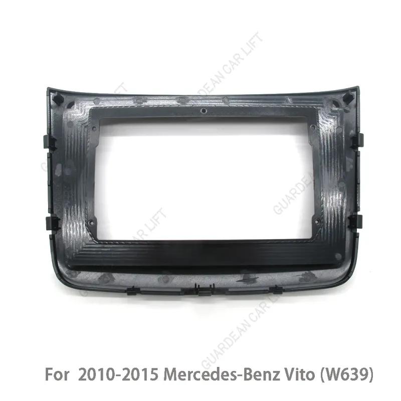 2DIN Car Radio Fascia Frame 10.1 Inch For Mercedes Benz Vito Viano 2 W639 2003-2015 Stereo Panel Wire Harness Canbus Decoder Box