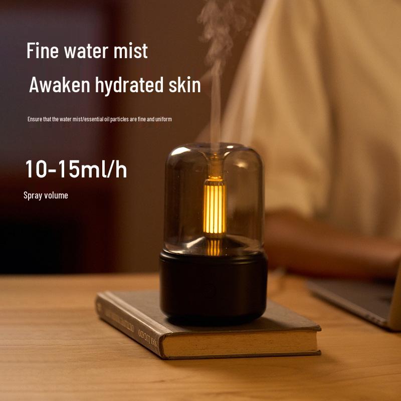 Creative Candlelight Lamp Aroma Diffuser - Stylish Ultrasonic Essential Oil Atomizer for Home Use
