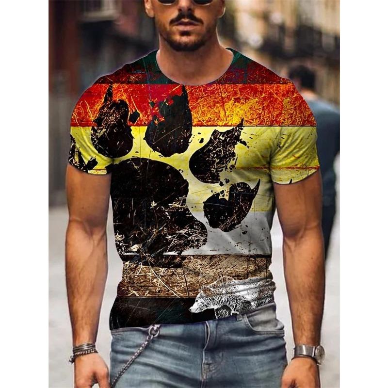 Bear Seal Graphic T Shirt For Men Cute Cool Animals 3D Printed Tees Summer Fashion Short Sleeve Tops Loose L