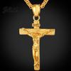 Women Necklace Jesus Pendant Men Cuban Chain Retro Stylish Religious