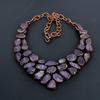 Amethyst Necklace Gemstone Jewelry, Copper Electroformed Necklace, Gift For Women Handmade Necklace