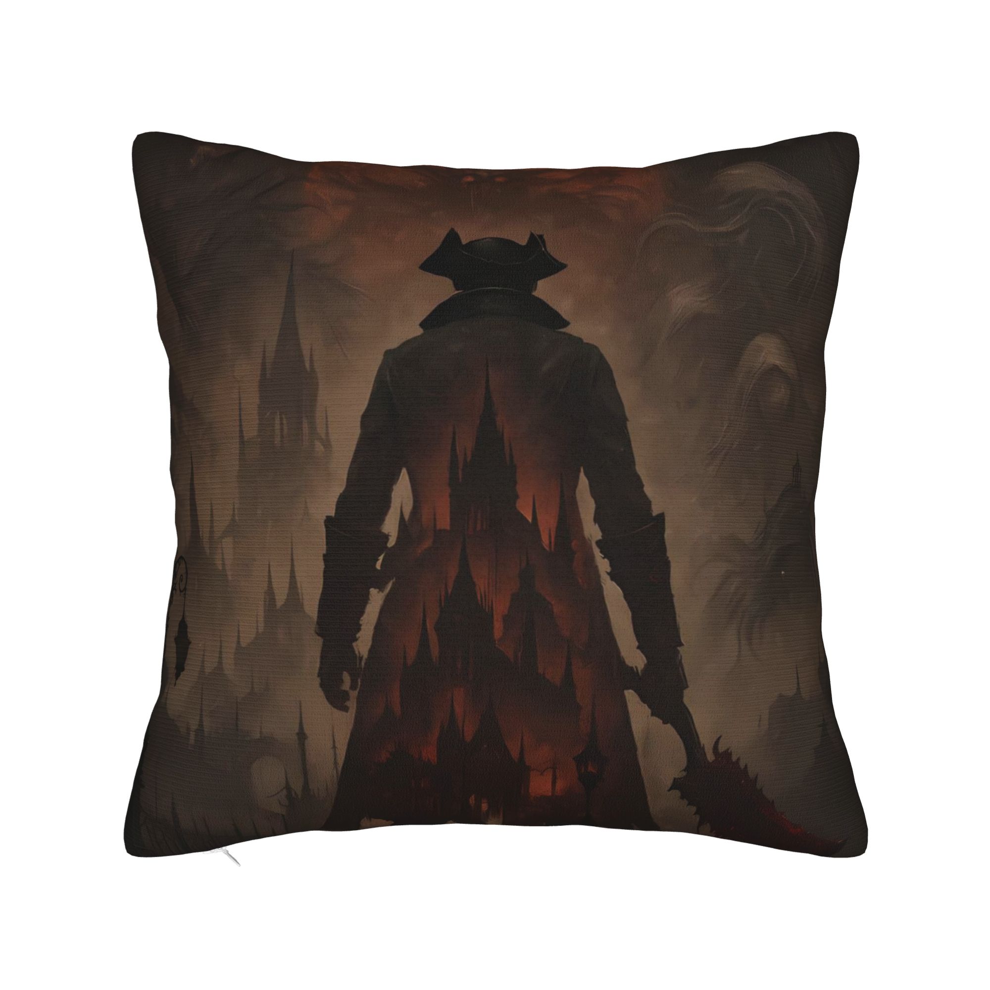 

Hunter in Yharnam For Gamers Bloodborne Pillow Case Soft Pillow Cover For Wedding Party Home Decor Kawaii Pillowcases 12x12Inch