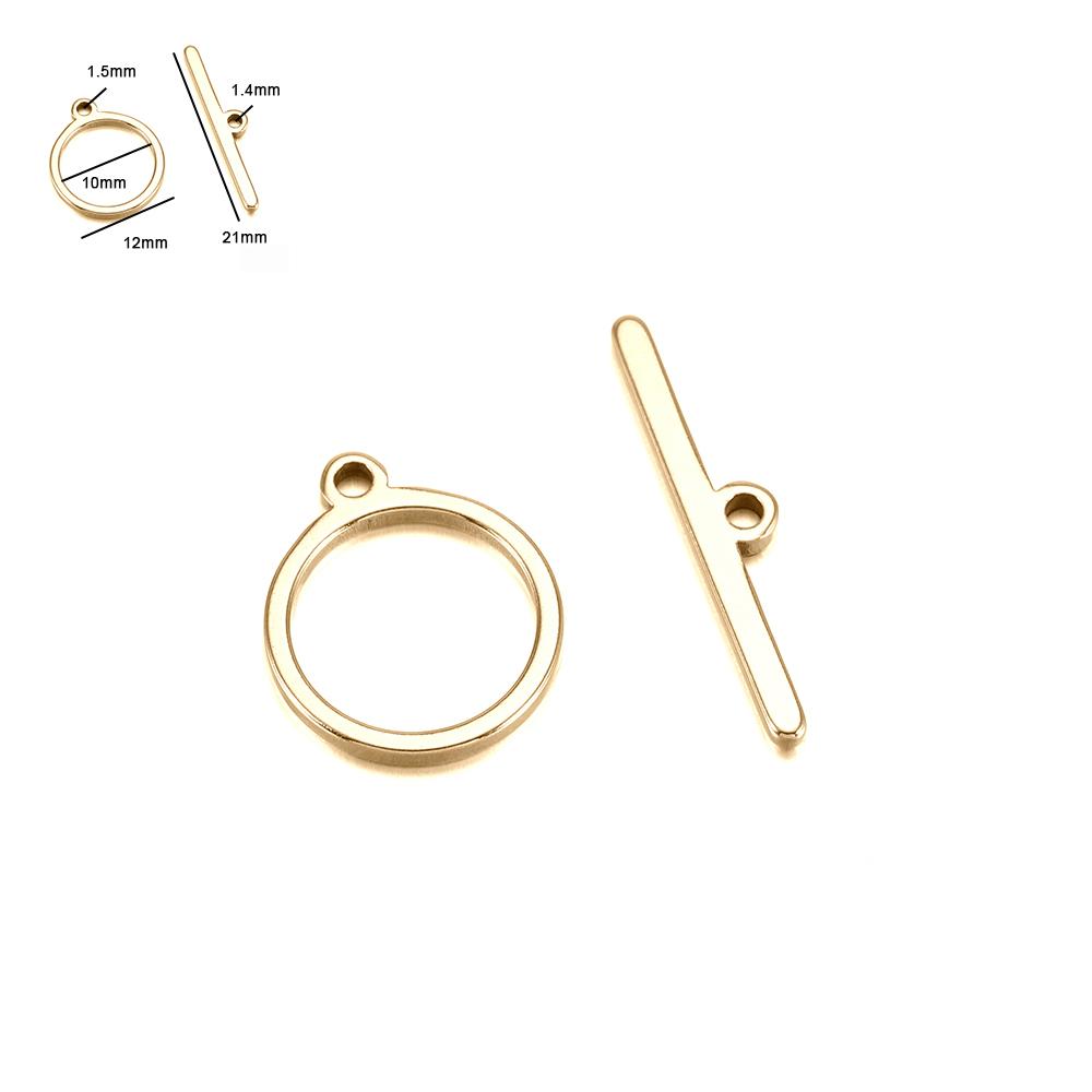 3-6 Sets Gold Color Stainless Steel Fastener Bracelet Toggle Clasp Buckle Connector For Jewelry Making OT Clasps Diy Accessories