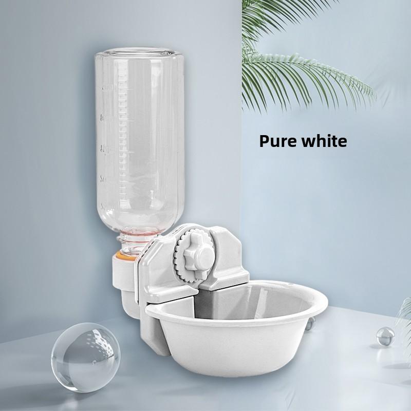 Pet Automatic Water Dispenser Hanging Cage Double Bowl Dog Stainless Steel Hanging Cage Food Basin Cat Water Bowl Drinking Water Dispenser Double Bowl