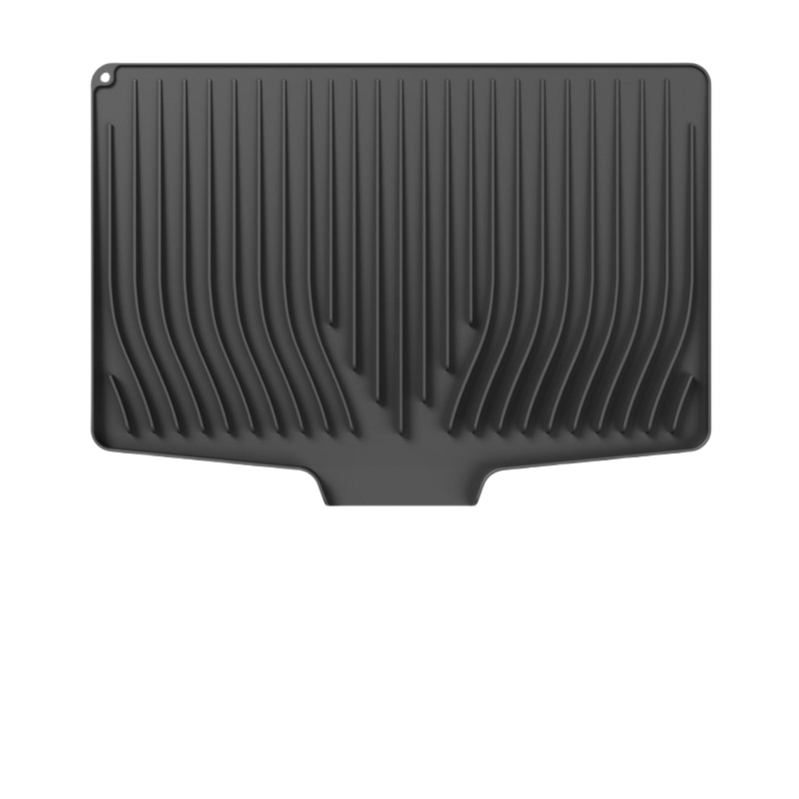 

Силиконовый коврик для сушки посуды для кухонной столешницы, подставка для сушки посуды, нескользящий коврик для стекания воды со встроенным стекателем, термостойкий каменный коврик для сушки 18,9*14 дюймов One Size чёрный