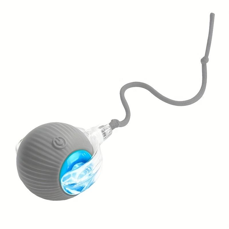 Interactive Cat Toy Ball, Smart Mobile Electric Cat Toy Rolling Ball, USB Interface, with Tail Rope, Fun Cat Toy.