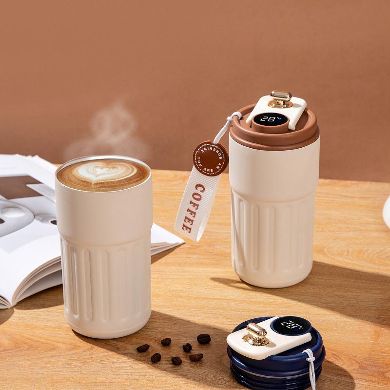 Botella termo inteligente con pantalla LED de temperatura, taza de café, vaso de acero inoxidable 316, termos portátiles al vacío