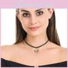 Elegant Korean Style Butterfly Choker Necklace With Lace Design For Women
