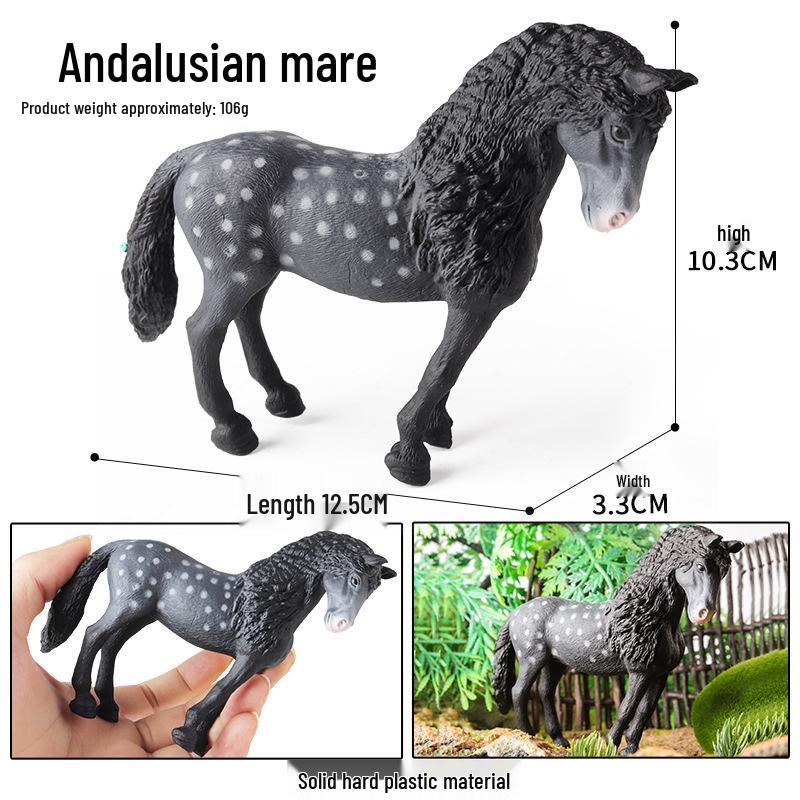 Cross-border Prairie Horse Desktop Ornament: Black & White North American Feral Horse Model