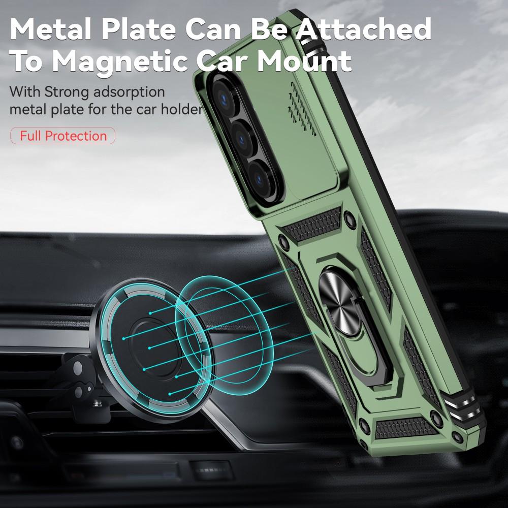 Slide Camera Shockproof Armor Phone Case For Samsung Galaxy S26 Ultra S26 Plus S26Ultra S26+ Case Magnetic Ring Stand Back Cover