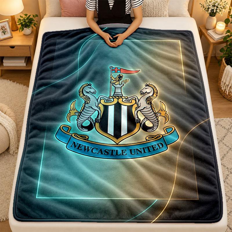 Coperta di Flanella Newcastle United Calcio Calda Morbida Plaid per Uso Interno Divano Letto Soggiorno