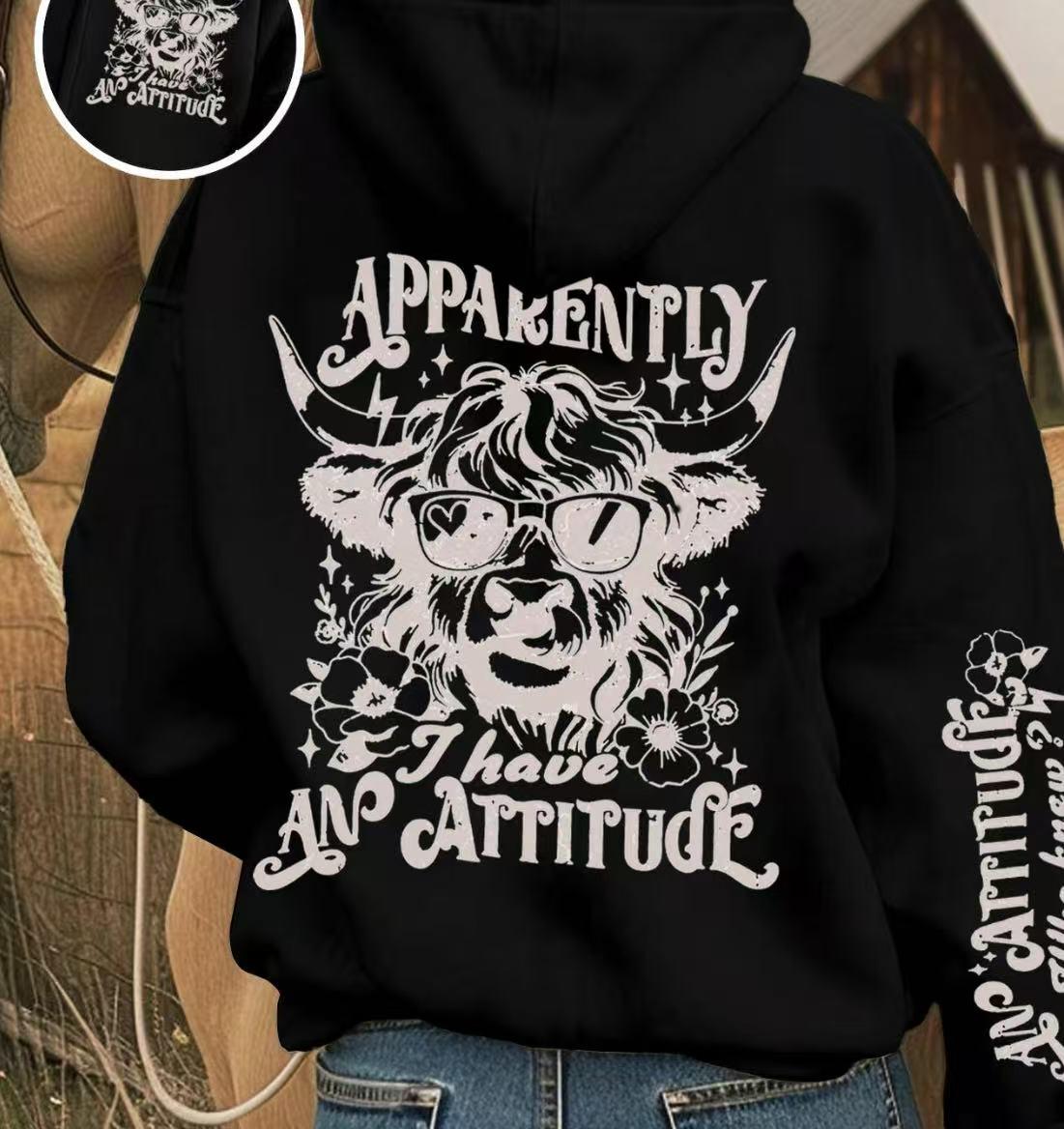 American Bullhead Print Unisex Loose Hoodie 3XL