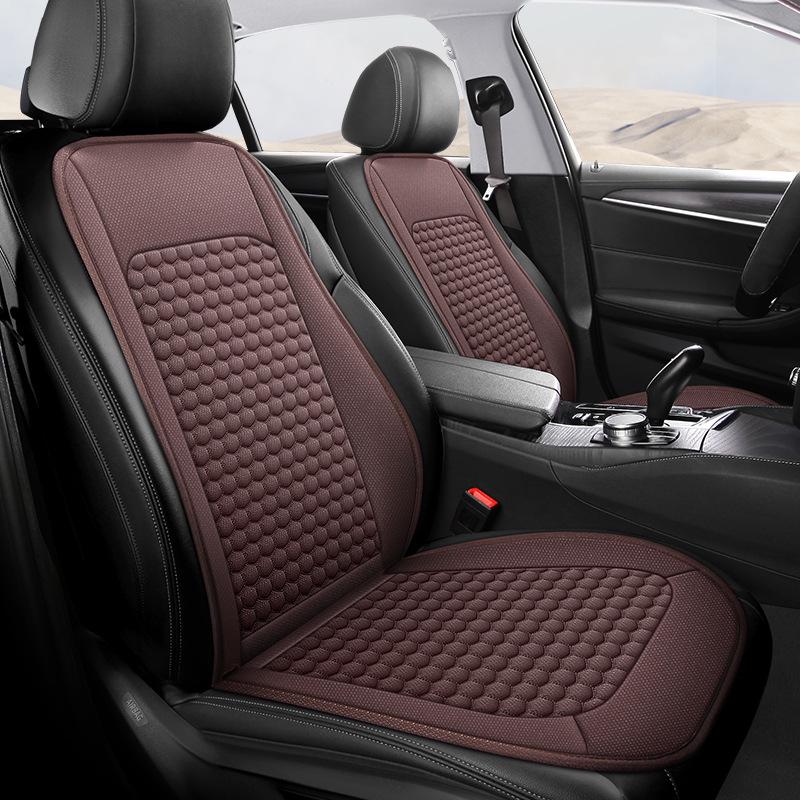 Linen Car Seat Cushion with Backrest for All Seasons