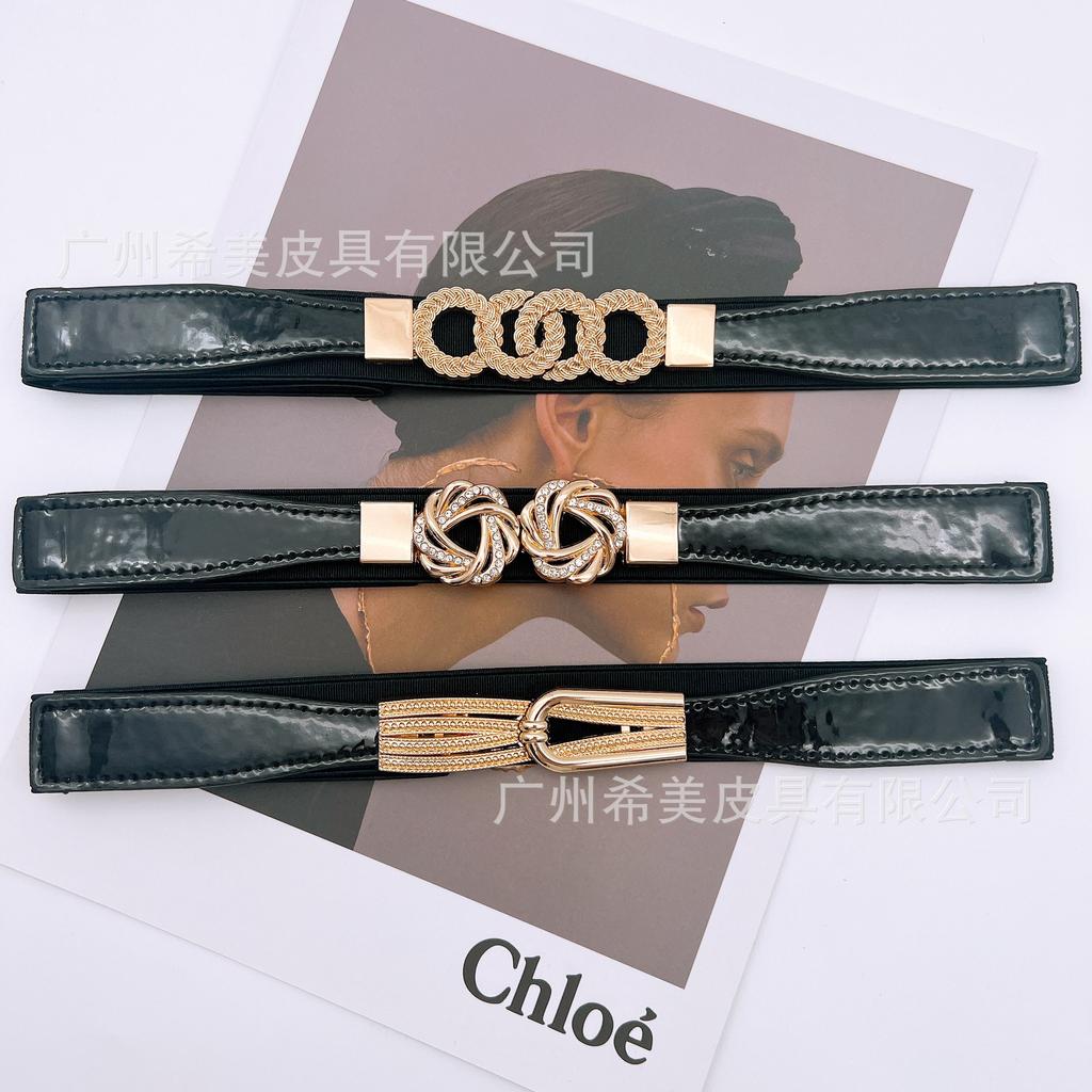 Cintura con fibbia regolabile disponibile in quattro stagioni, cintura sottile alla moda, cento abbinamenti, abito, decorazione, cintura da donna