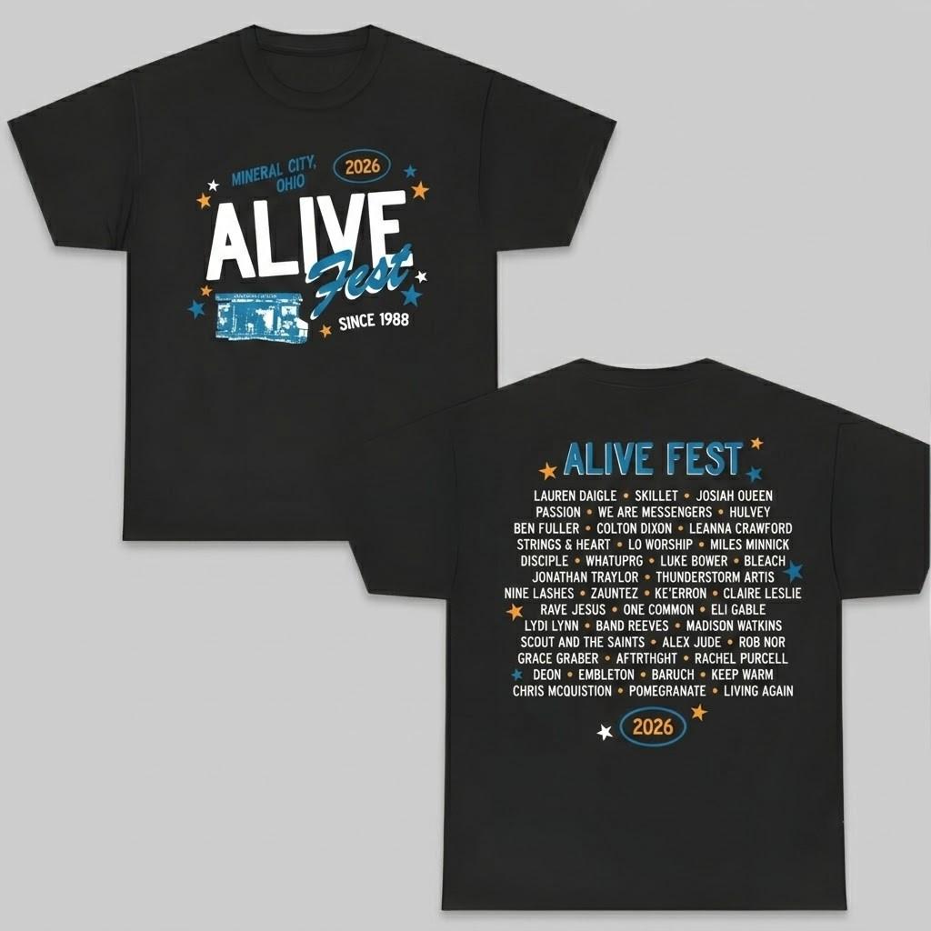 Alive Music Festival 2026 Ohio Two Sided T-Shirt Unisex All Sizes CB1657
