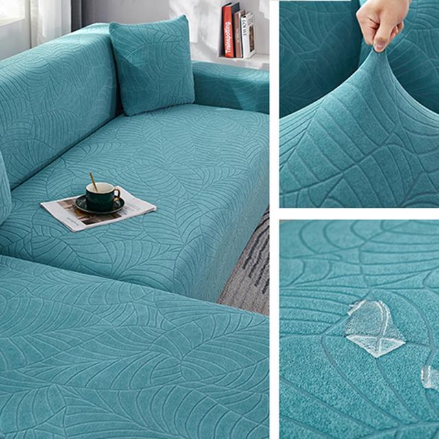 Waterproof Sofa Cover Jacquard Solid Color Sofa Slipcover Living Room Stretch All -Inclusive Sofa Cover Without Armrests