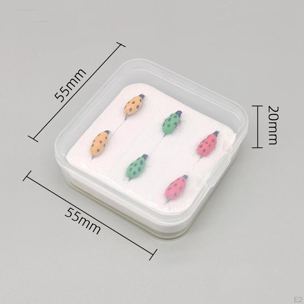 Artificial Ladybug Fly Floating Handmade for Outdoor River Fishing