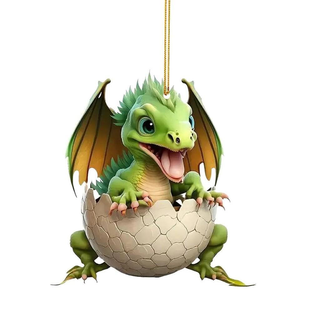 

Acrylic Playful Dinosaur Car Ornament Perfect For Festive Home And Holiday Decorations 2