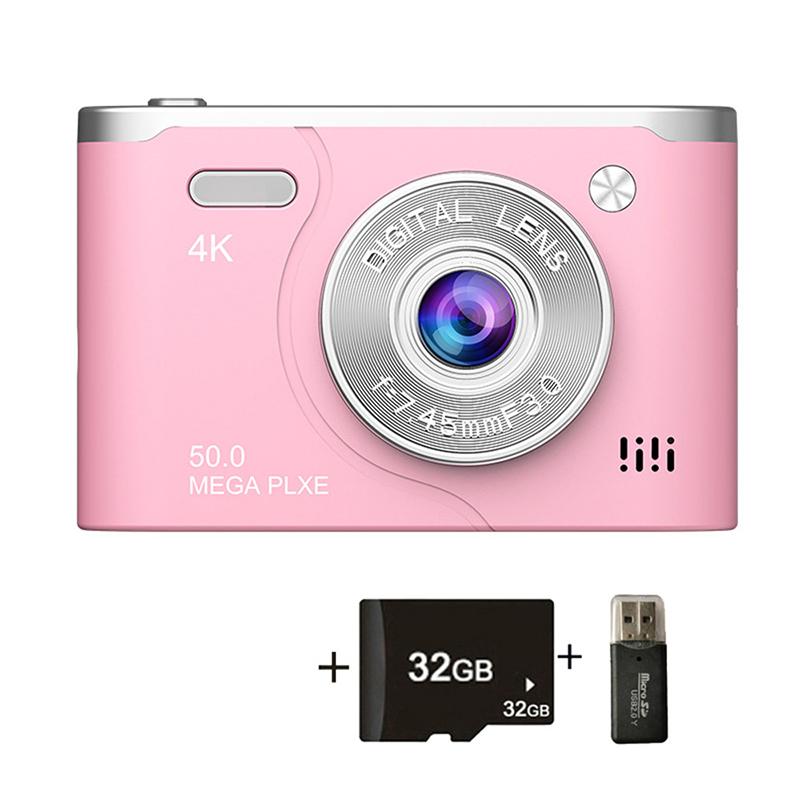 Retro Ccd Digitalkamera 4K Dual-Objektiv Videokamera 8x Zoom 2,4 Zoll Bildschirm 6400W Pixel Lange Akkulaufzeit Für Reisen Und Studenten