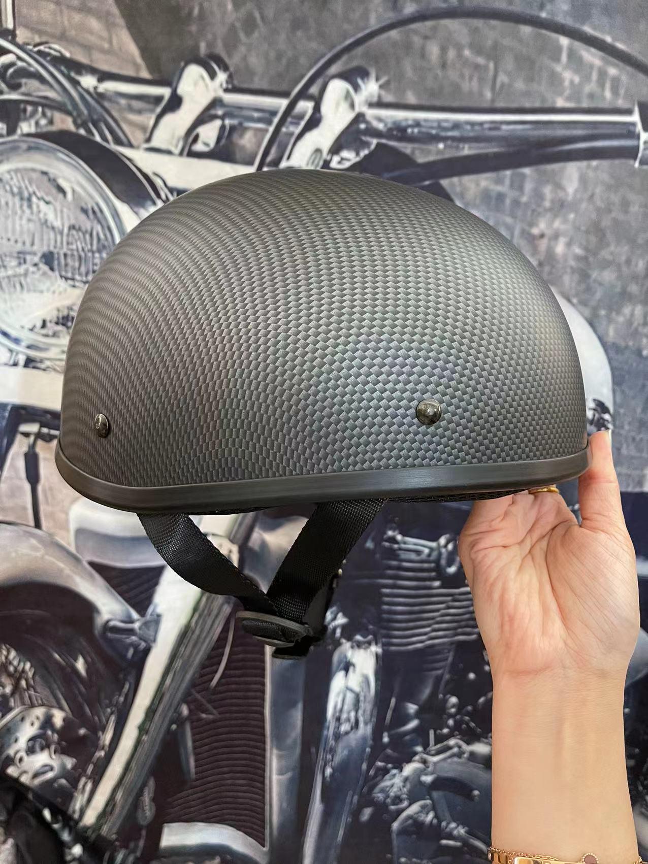 

Retro Harley Lightweight Carbon Fiber Pattern Motorcycle Helmet M (56-57 cm)