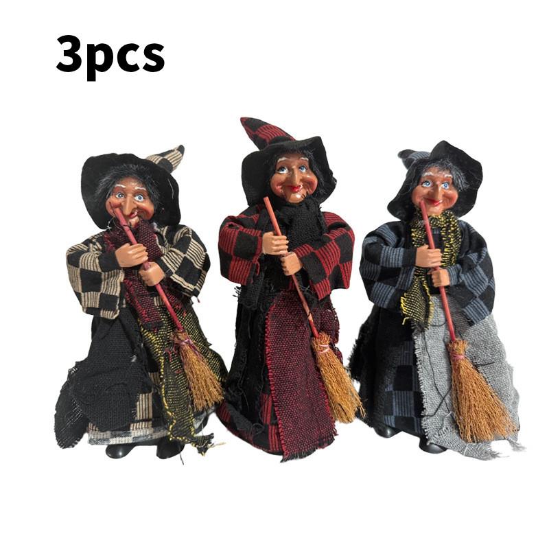 

Plush Halloween Witch Decoration Broom Horror Room Atmosphere Supplies Enhancer