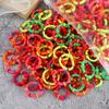 100PCS 3cm Mixed Colors Hair Bands For Kids Elastic Headband Baby Girl Headwear Scrunchies Hair Accessories Gift Ponytail Holder