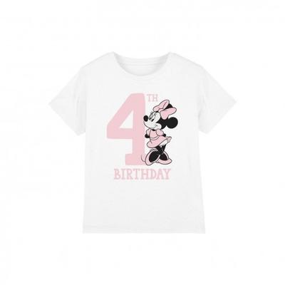 Childrens/Kids Minnie Mouse 4th Birthday T-Shirt