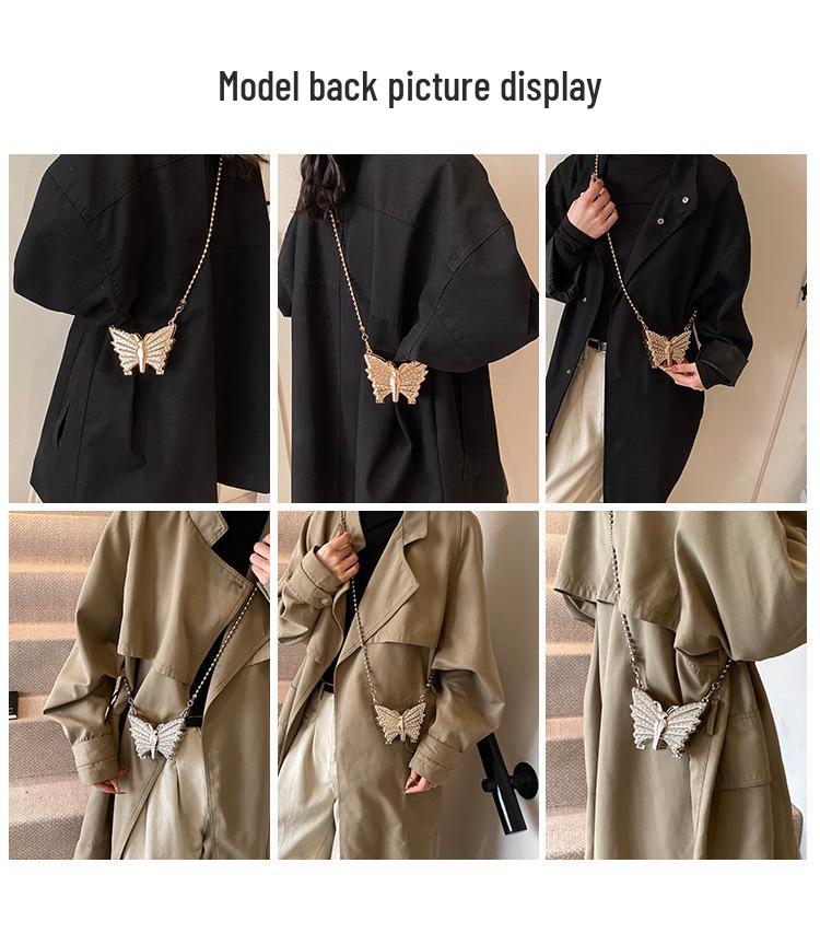 2024 Butterfly Design Rhinestone Mini Handbag for Women