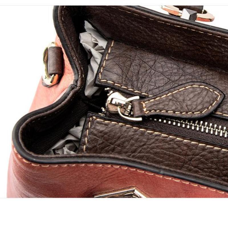 Johnature Vintage Handbag Handmade Embossing Cow Leather Women Bag Large Capacity Floral Female Shoulder Messenger Bags