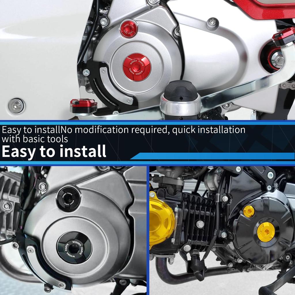 GFARDMOTO Motorcycle Aluminum Engine Plug Kit Crankcase Cap Filter Screw Cover Plug