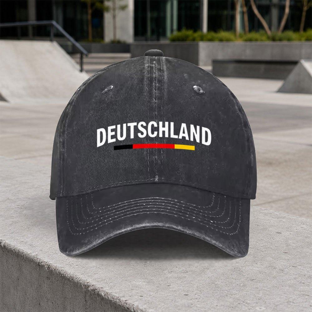 1pc Vintage German Washed Baseball Cap Classic Casual Fashion Retro Unisex Allseason Duckbill Hat Adjustable Size Suitable For