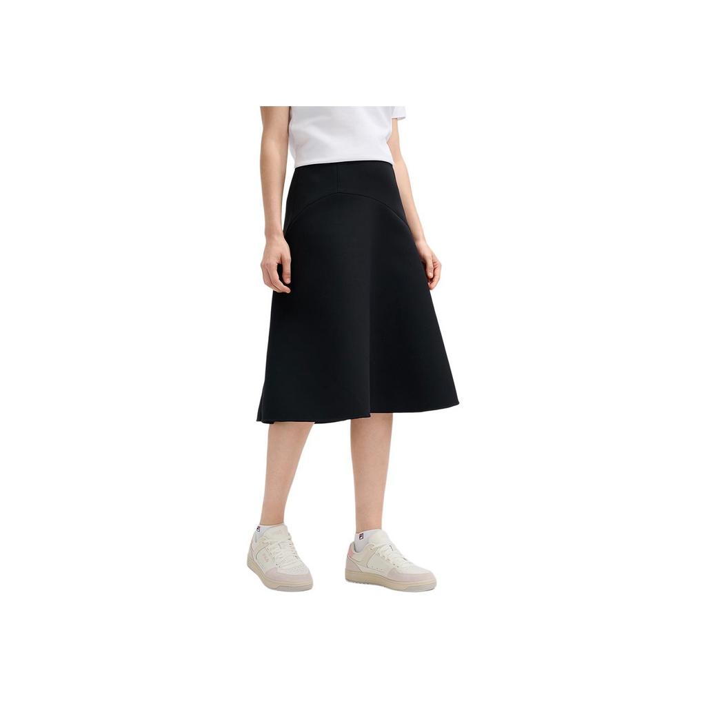 New FILA Casual Long Skirts Women's Jet Black F11W513303F-BK