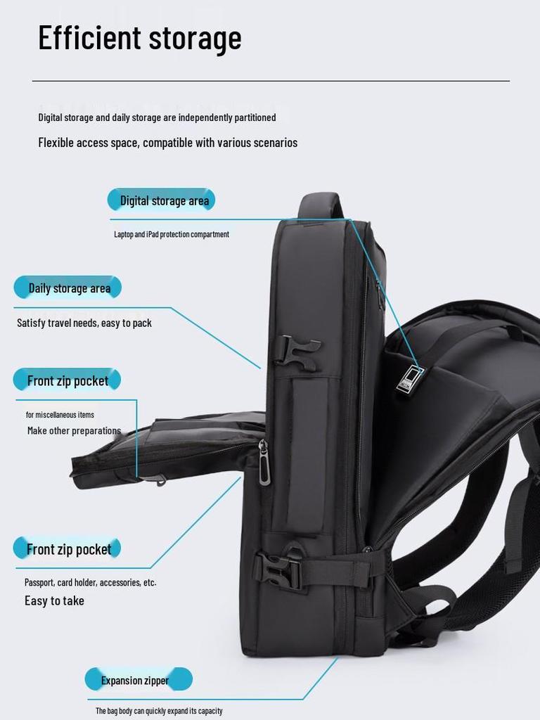 Urban Lightweight Multi-Functional Travel Backpack for Men and Women