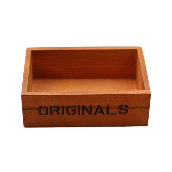

Wooden Succulents Planter Box Desktop Storage Box Retro Rustic Plant Container for Micro Landscape Succulents Small Plants Home Office Decor дубильна кора