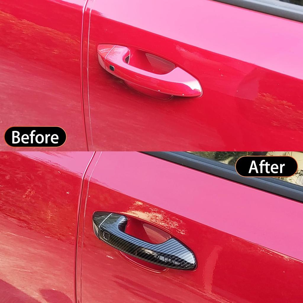 YOUTOOCAR 8PCS Door Handle Covers Compatible with Kia Stinger 2018-2023 Accessories (Carbon Fiber Pattern)