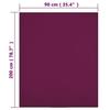 136251 vidaXL Draps-housses Jersey 2 pcs Bordeaux 90x200 cm Coton