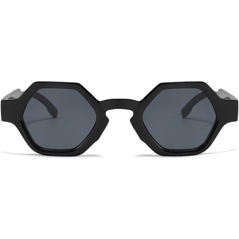 Chic Small Frame Men's Retro Polygon Sunglasses – European & American Sun-Protection Shades