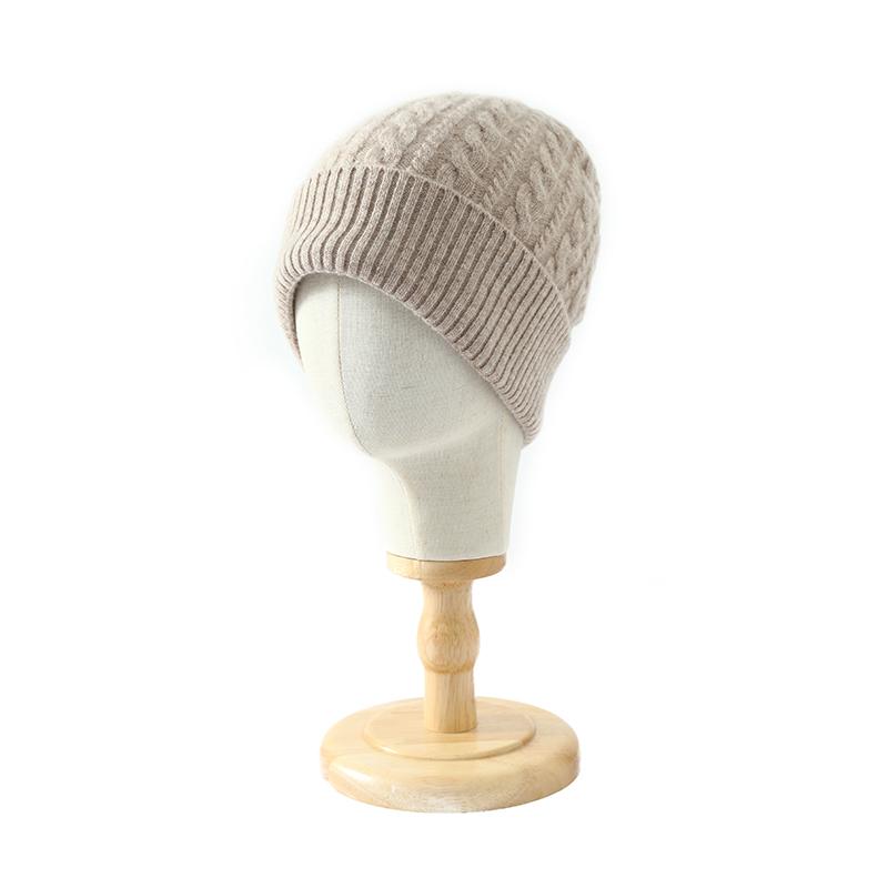 

Женская кашемировая шапка Qinghe кашемир 30% кашемир 70% шерсть Женский осенне-зимний кашемировый платок мягкий и теплый коричневый