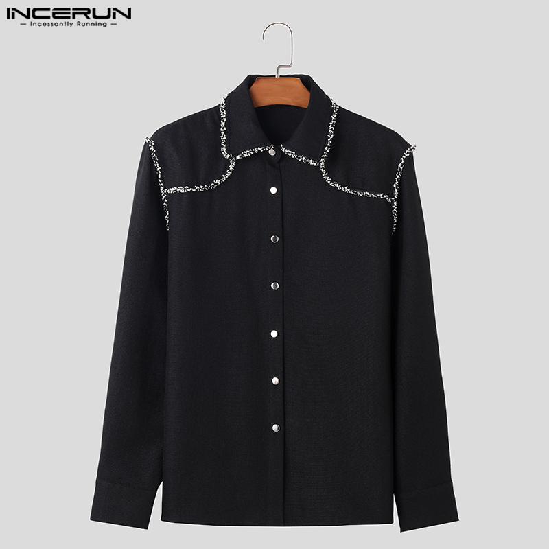 

INCERUN Men Elegant Long Sleeve Buttons Shirts Casual Tops