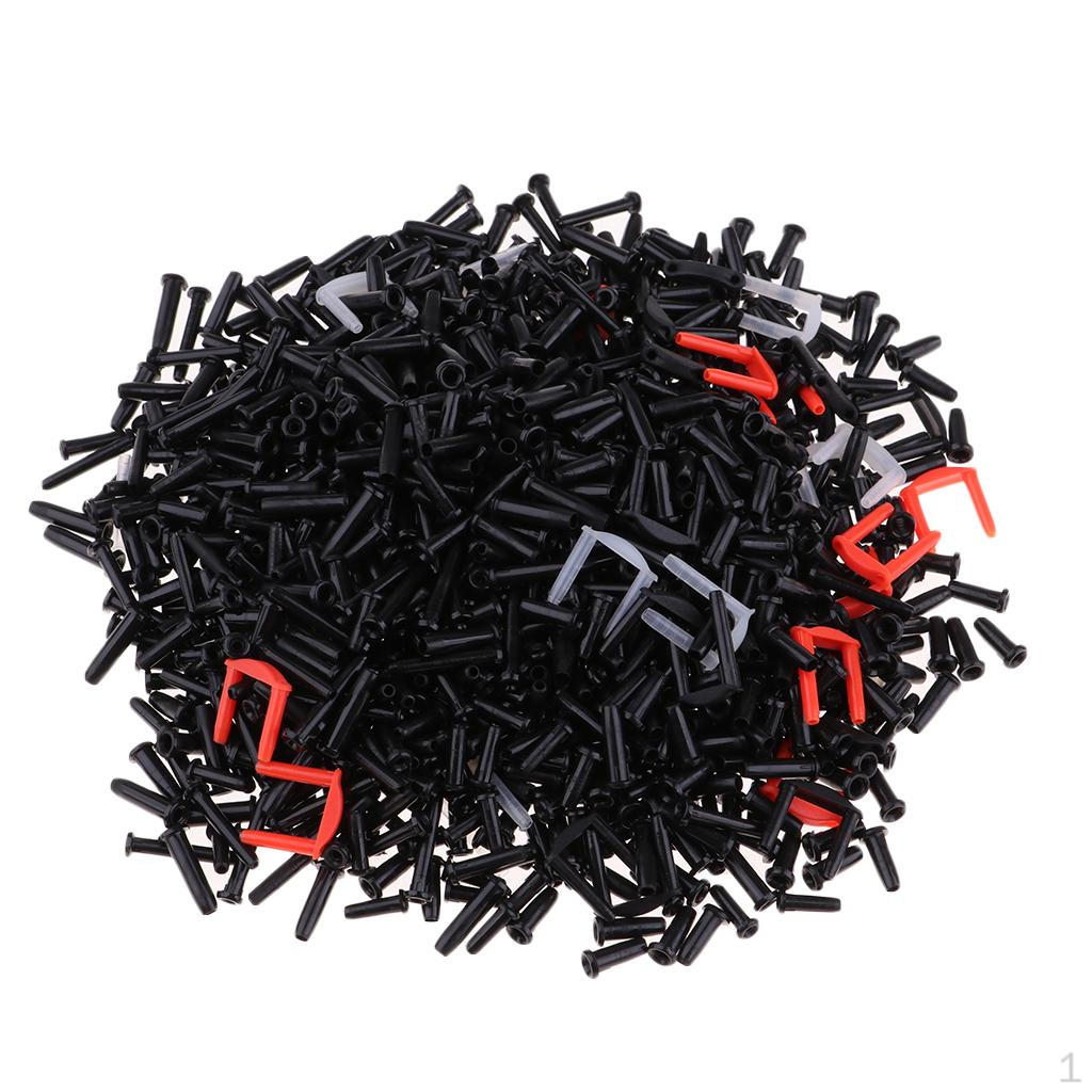 Badminton Racket Guard Tube Nylon Grommets String Black-mixed