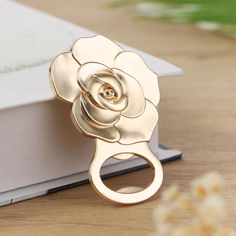 10pcs Creative Rose Bottle Opener Zinc Alloy Beer Bottle Opener Small Gift for Birthday Wedding Party