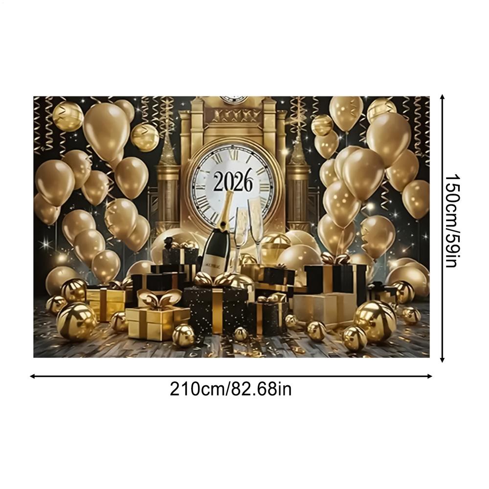 Happy New Year Theme Party Background Banner 2026 New Year Celebrate Family Party Decoration Photo Background Decoration
