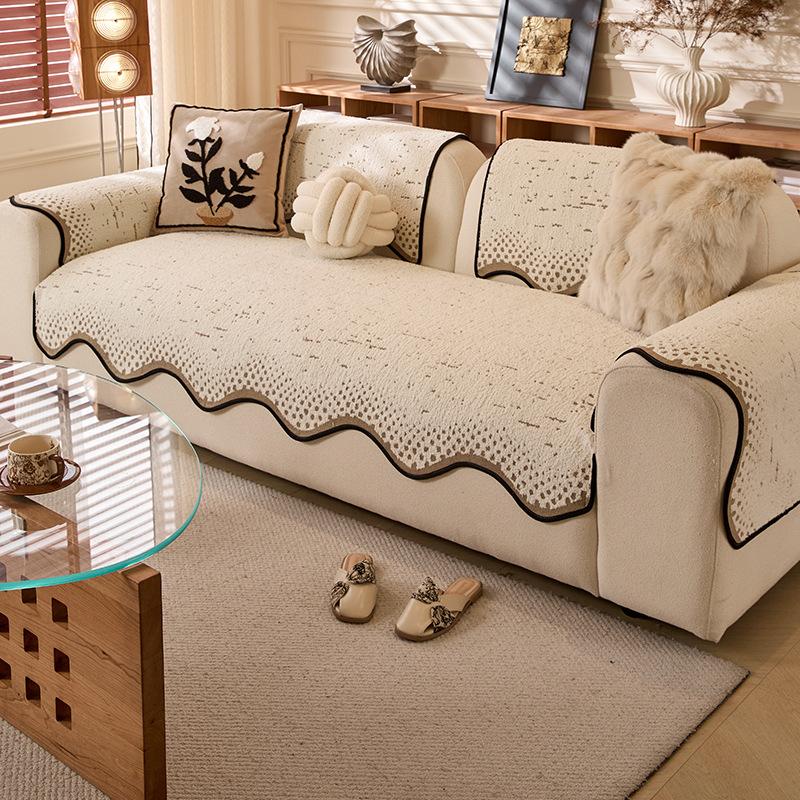 

Autumn And Winter Plush Special-Shaped Sofa Cushion New Light Luxury High-End Non-Slip Straight Sofa Sofa Seat Cushion 70*70cm